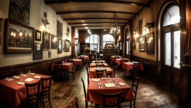 inside of an italian restaurant